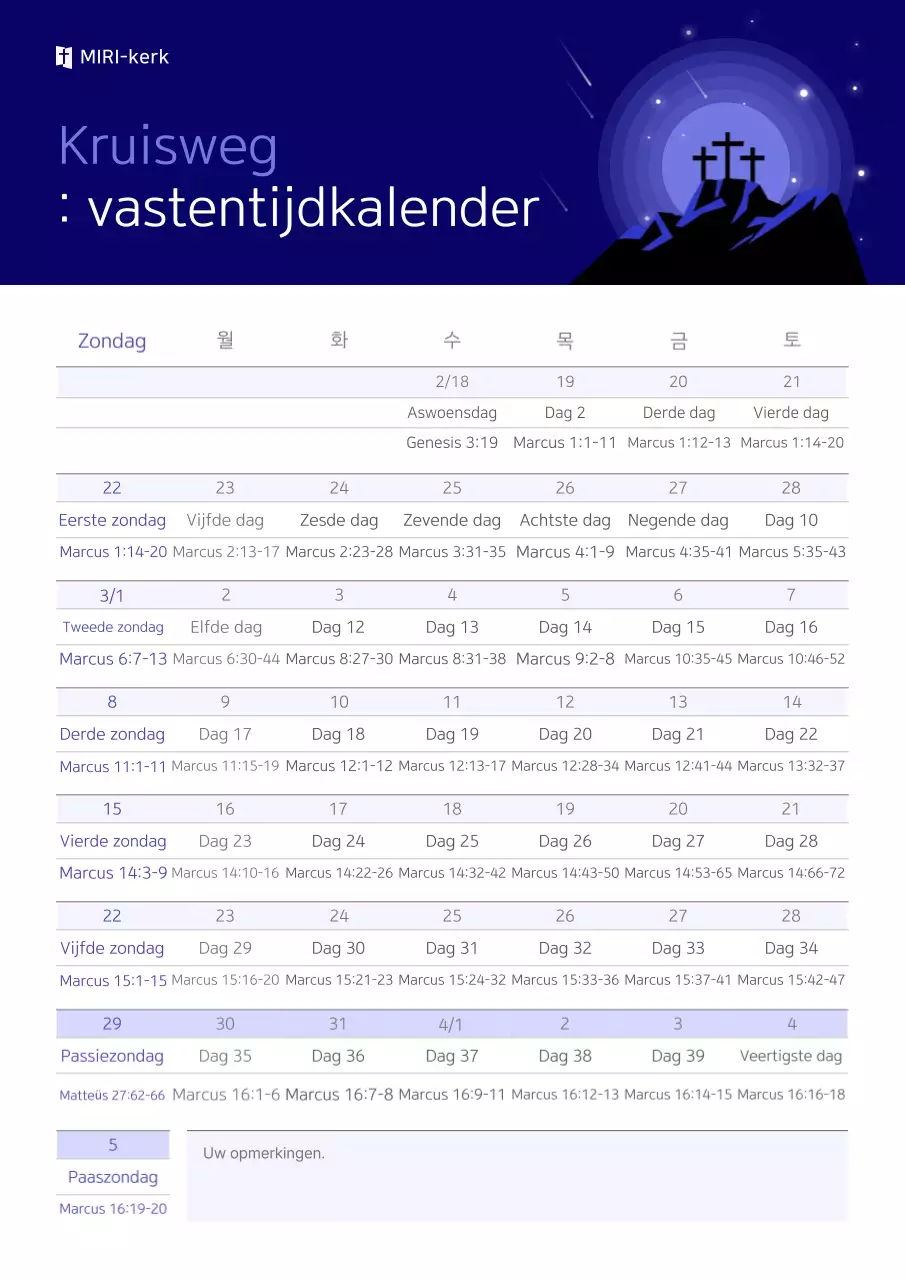 Handleiding voor de vastenkalender van Blue Clean
