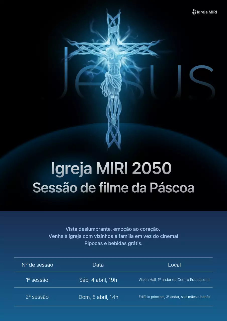 Celebração de Páscoa Simples em Azul