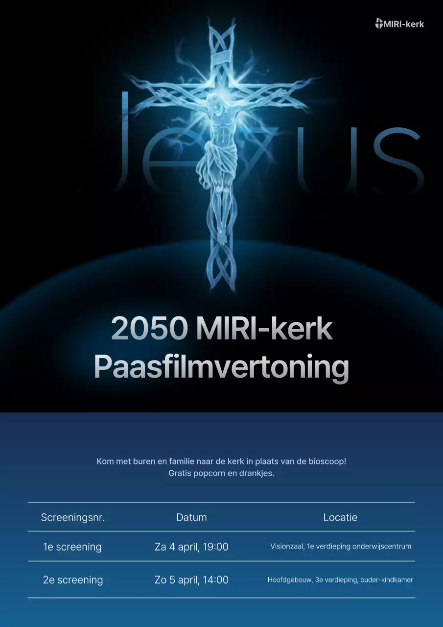 Een eenvoudige blauwe paasviering