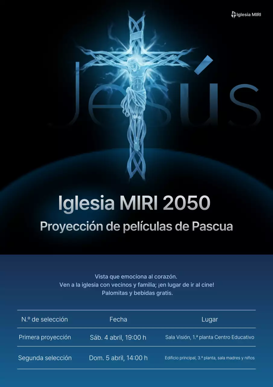 Celebración de Pascua sencilla y azul