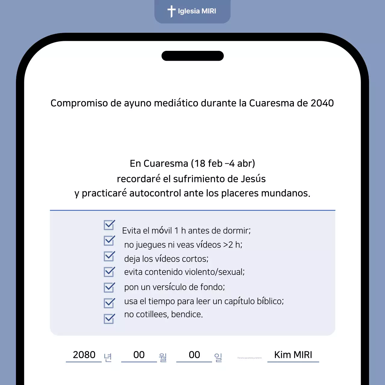 Guía del compromiso de ayuno de Blue Clean Media