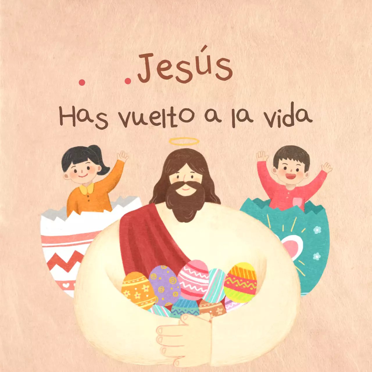 Guía sencilla de Pascua en beige