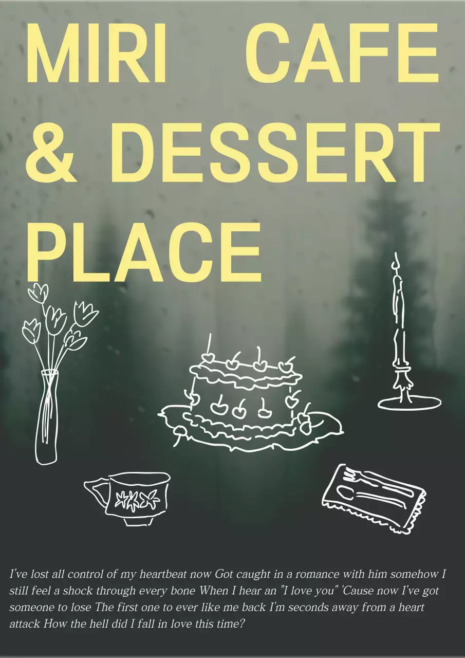 초록 노랑 빈티지 감성 카페 홍보