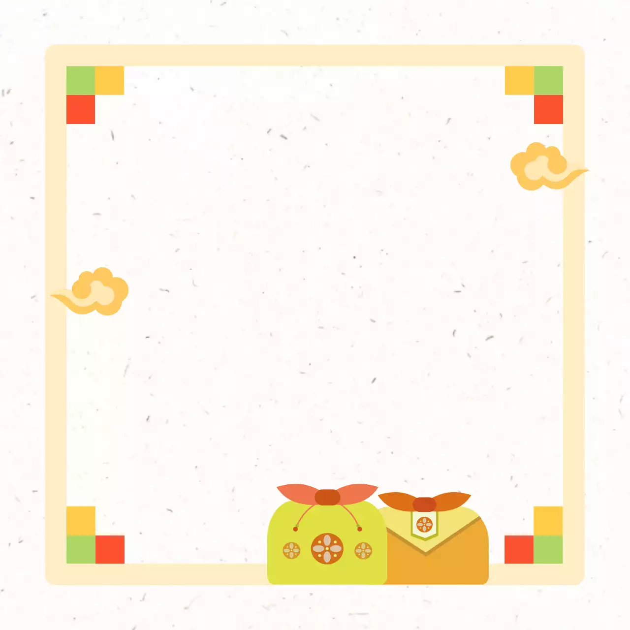 아이보리 전통 명절 프레임