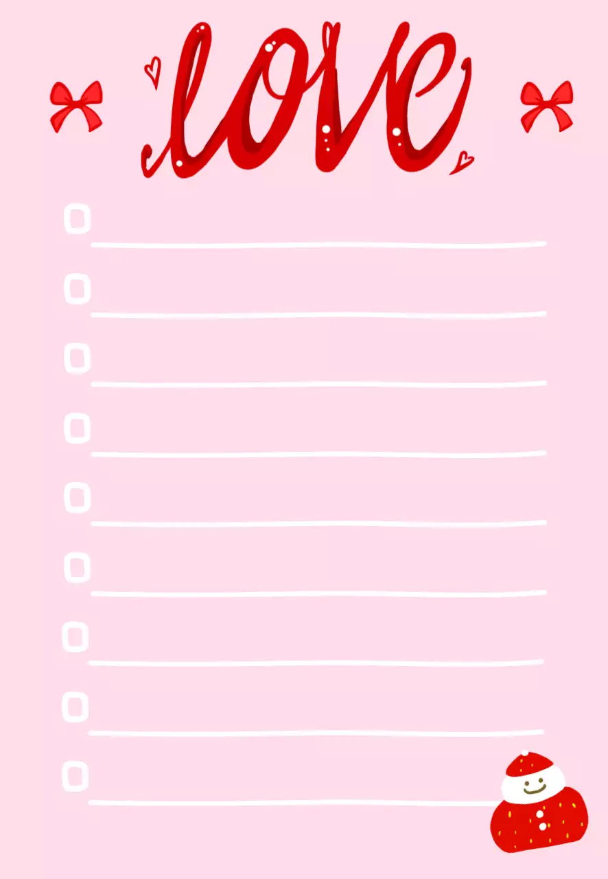 핑크 아기자기한 다꾸 체크리스트