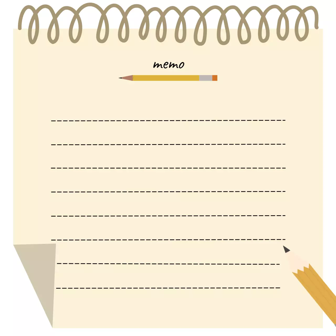 베이지 심플 연필 문구