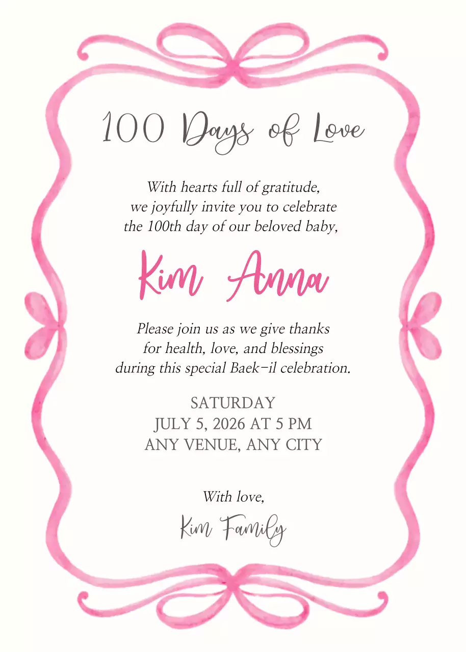 Ribbon Pink Cute Frame