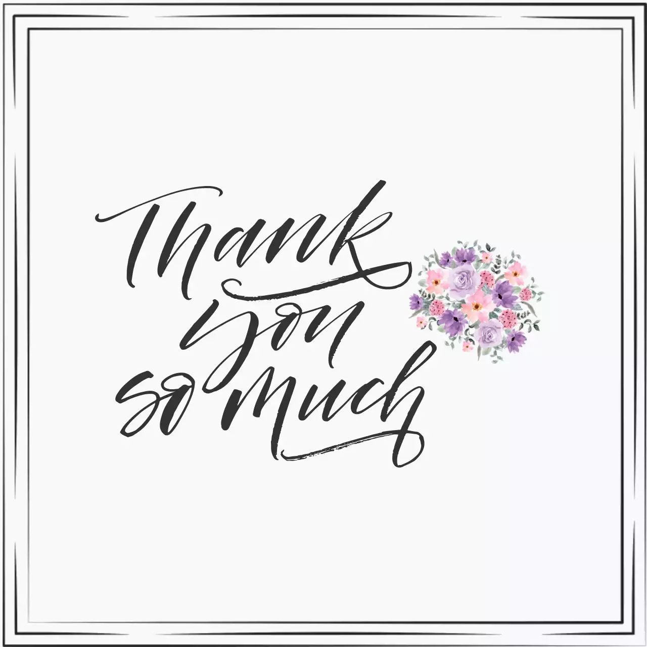 흰색 우아한 감사 인사