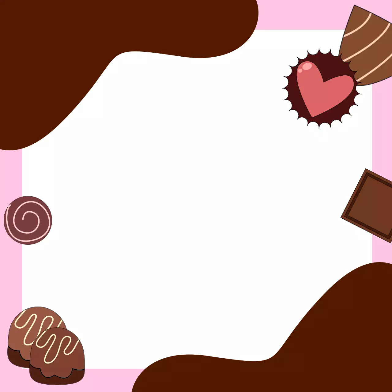 핑크색 귀여운 발렌타인 일러스트