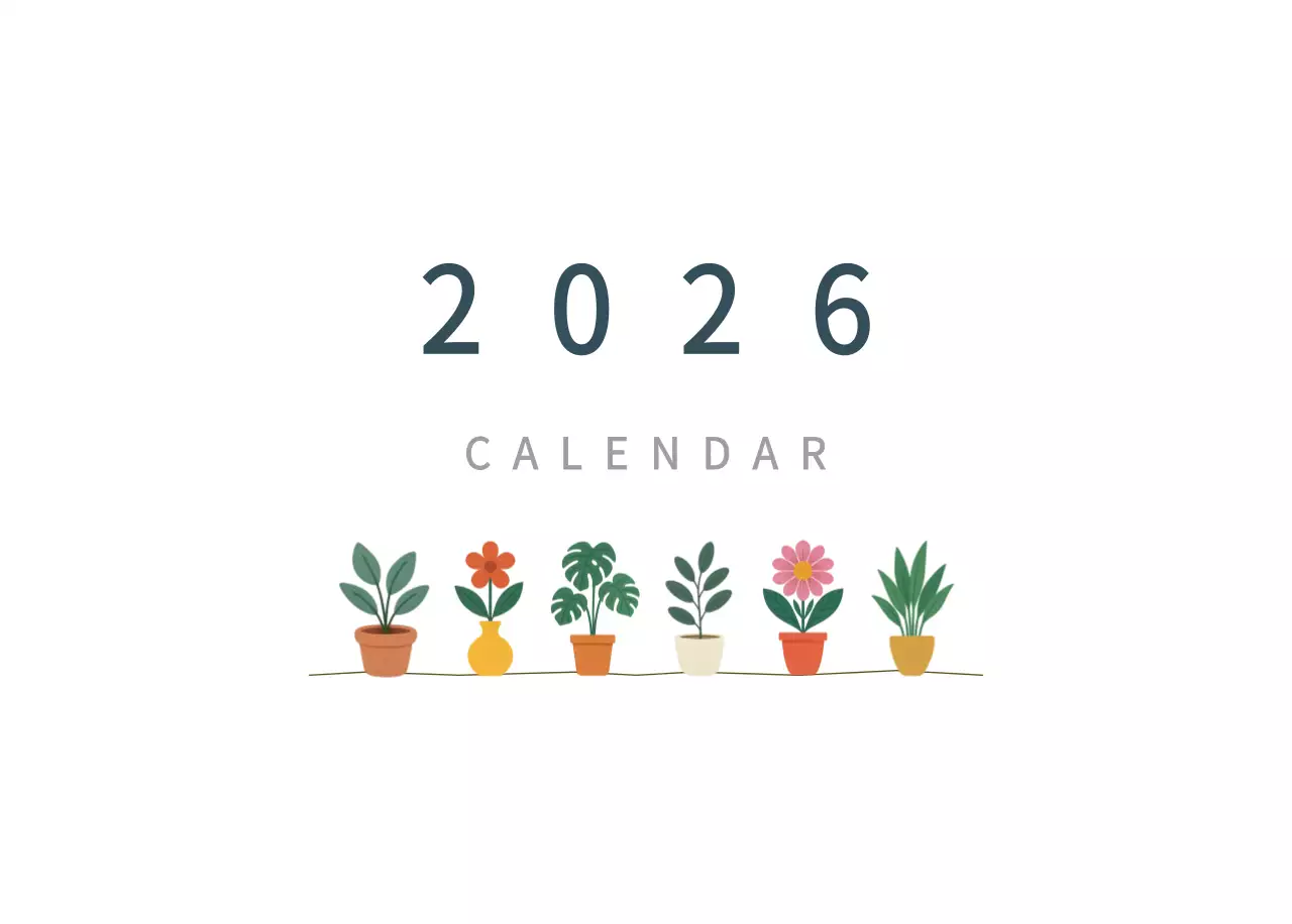 흰색 심플 연간 계획