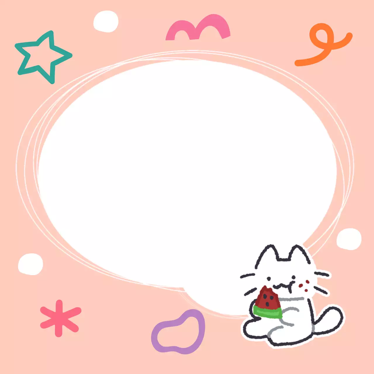 핑크 아기자기한 메모지