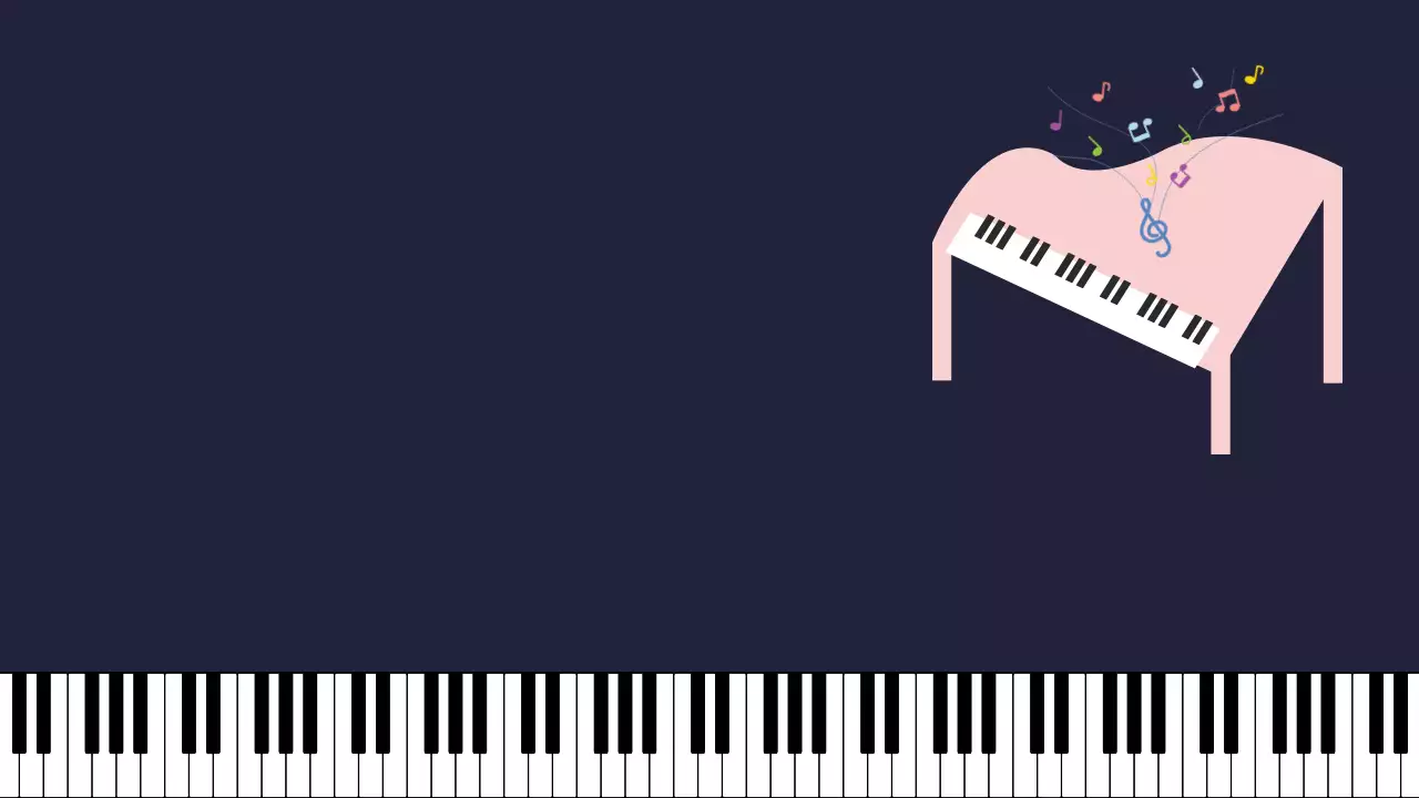 남색 심플 음악 포스터