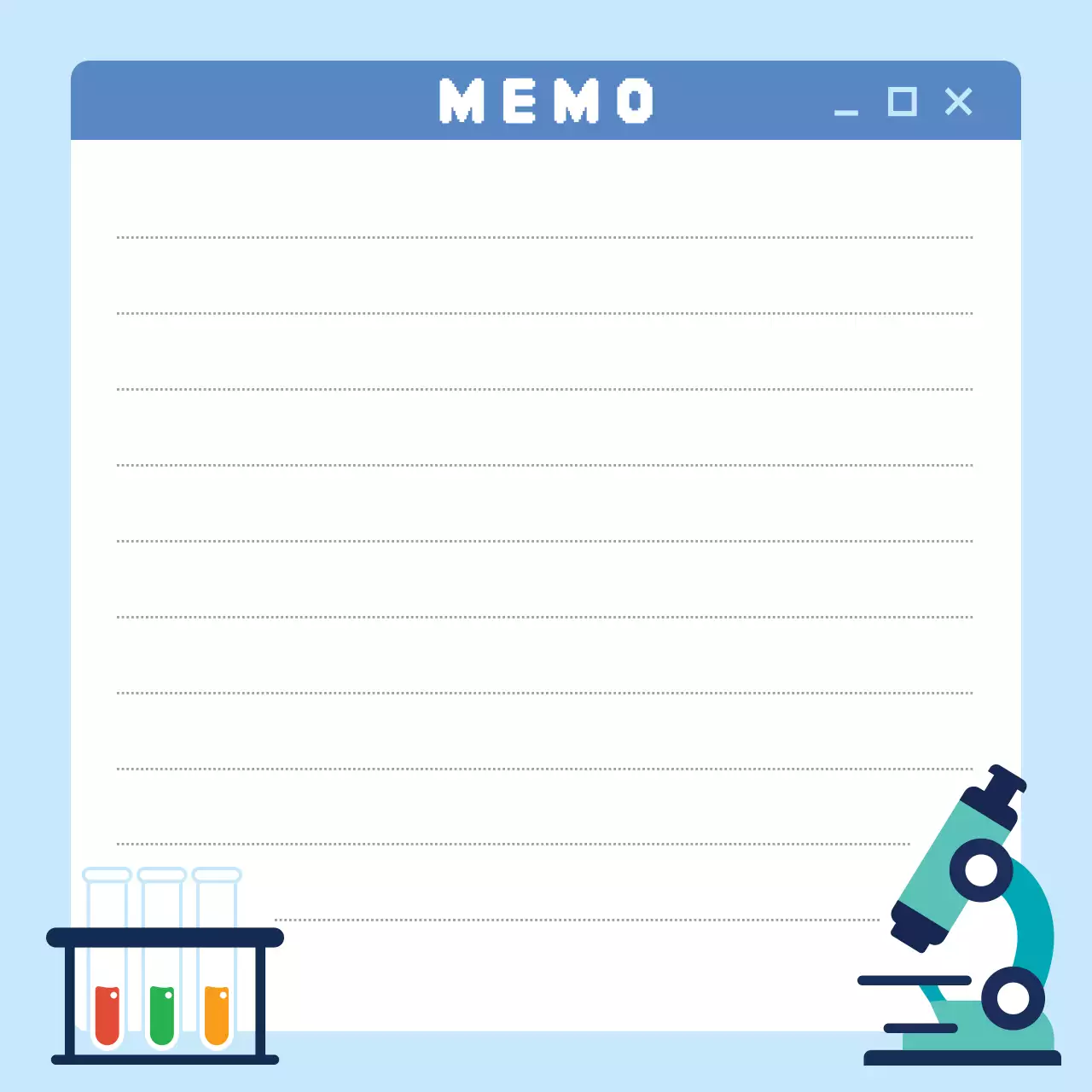 하늘색 심플 과학 노트