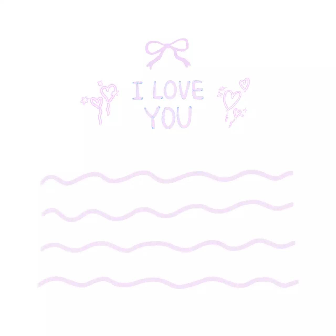 연보라 아기자기한 사랑고백 편지