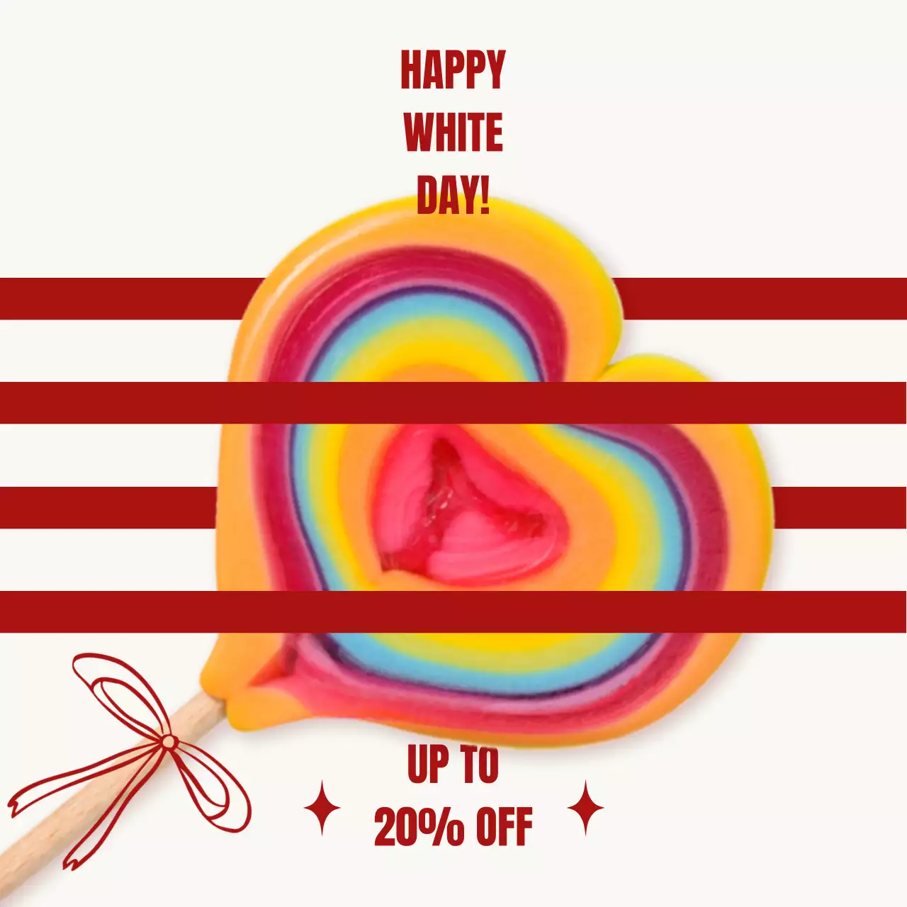 무지개 키치한 화이트데이 할인 이벤트 안내