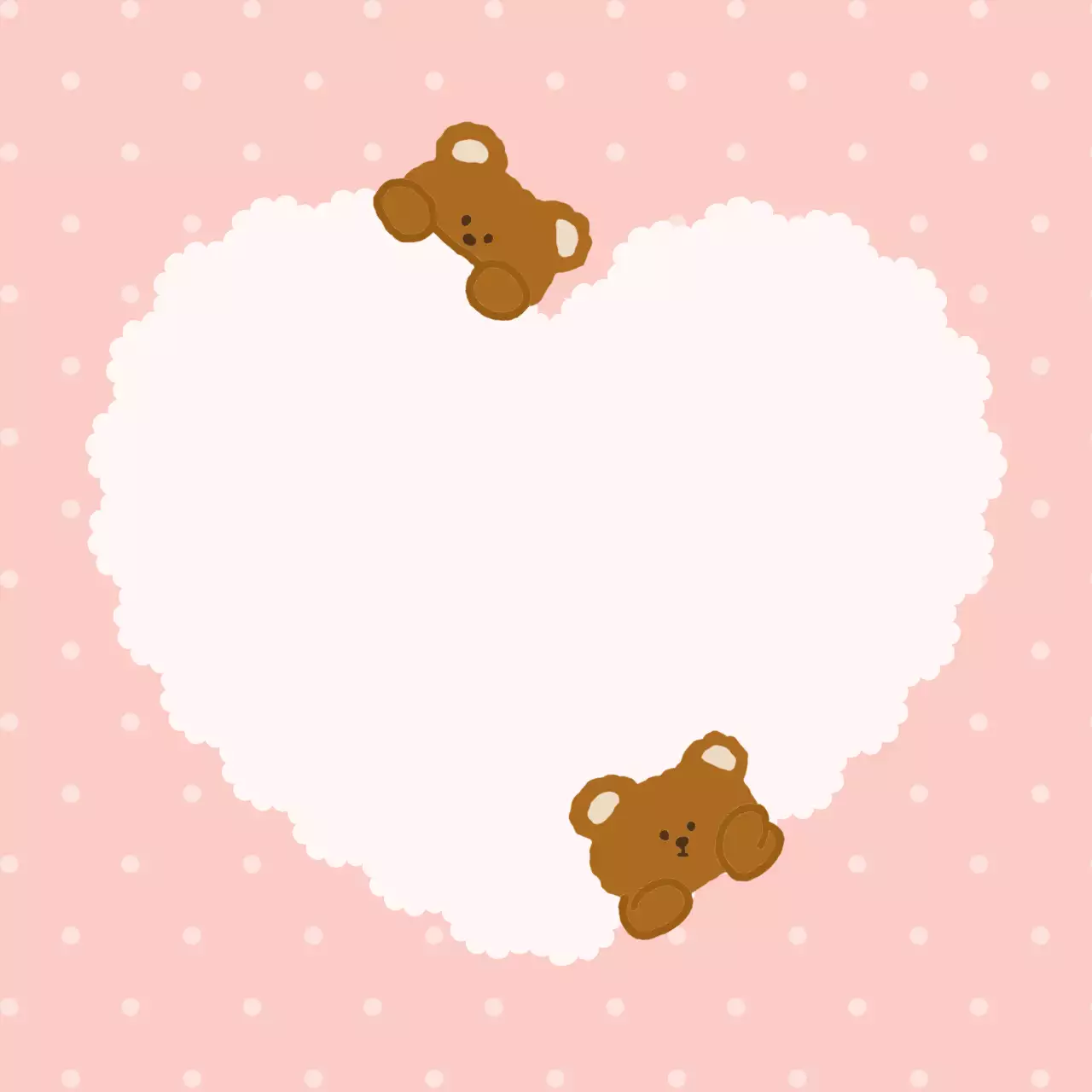 핑크 아기자기한 곰돌이 스티커