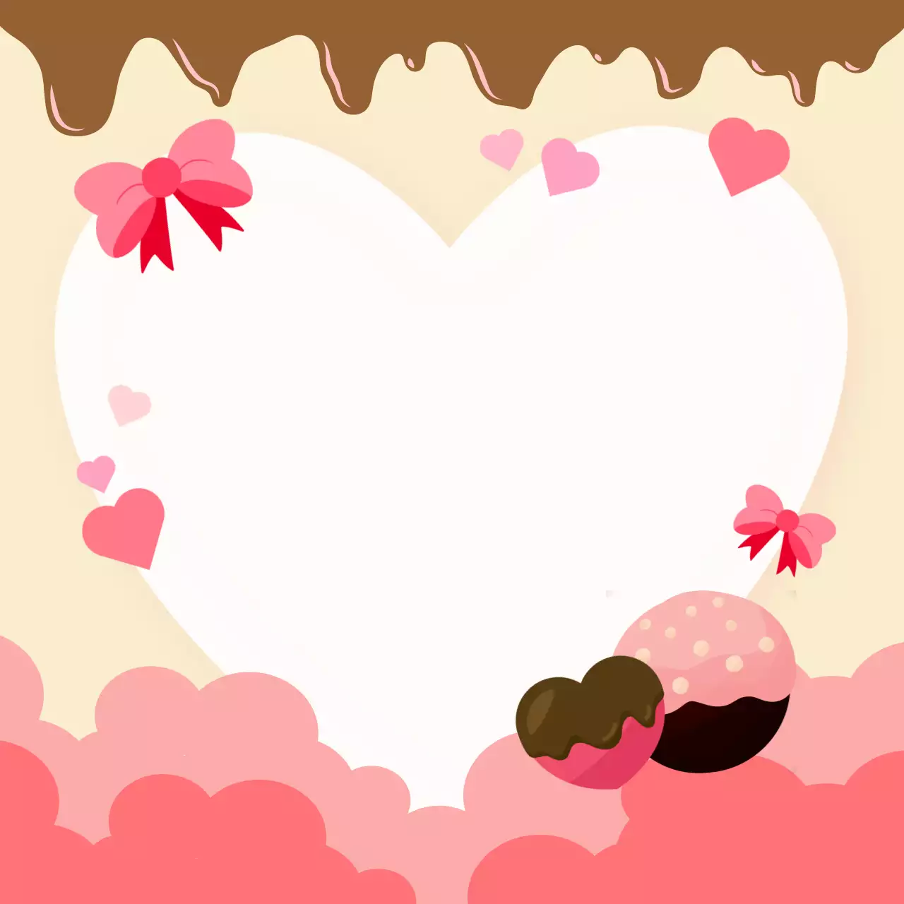 핑크 아기자기한 발렌타인데이