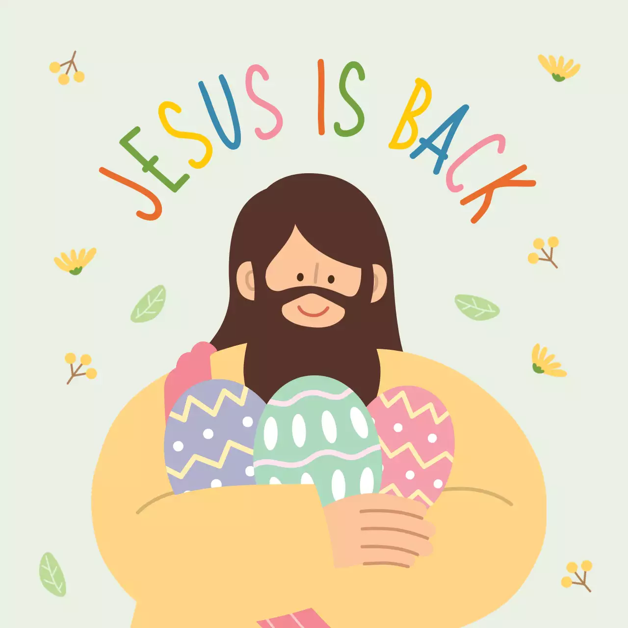 파스텔색 아기자기한 부활절 축제 안내