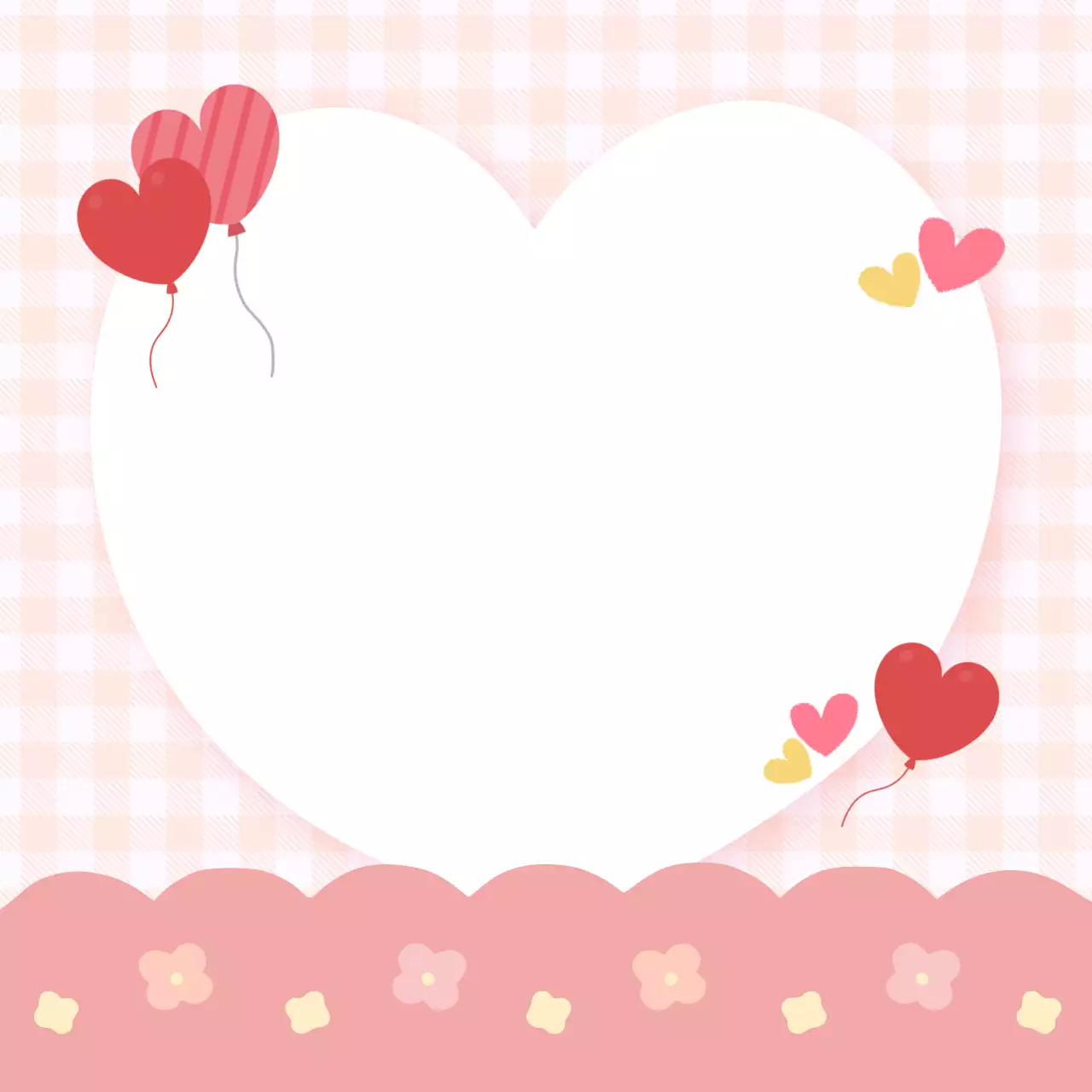 핑크 레드 아기자기한 하트