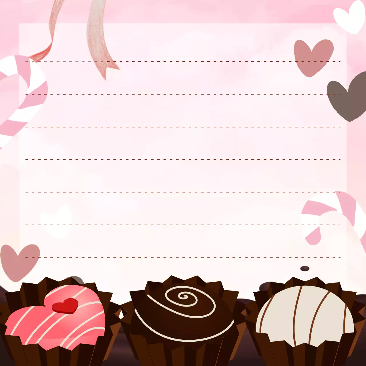 핑크 아기자기 발렌타인데이