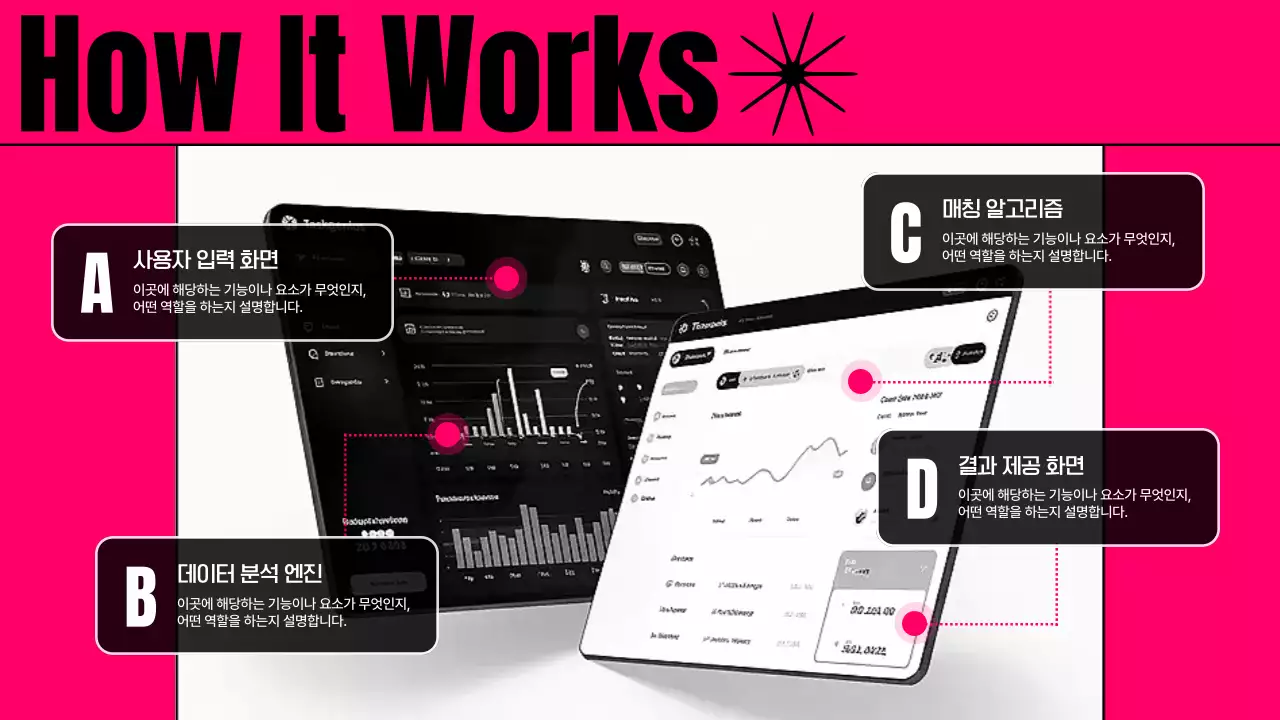 핫핑크 모던 아이디어 피칭 홍보