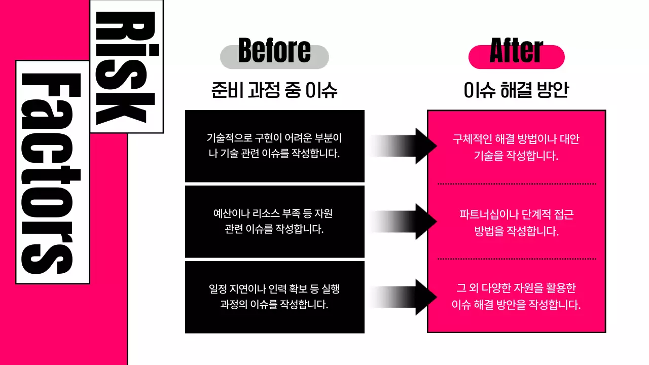 핫핑크 모던 아이디어 피칭 홍보
