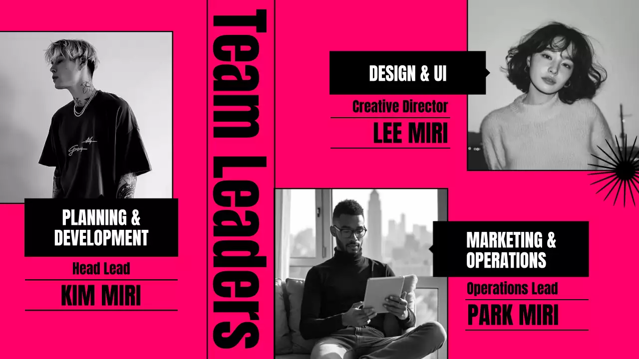 핫핑크 모던 아이디어 피칭 홍보