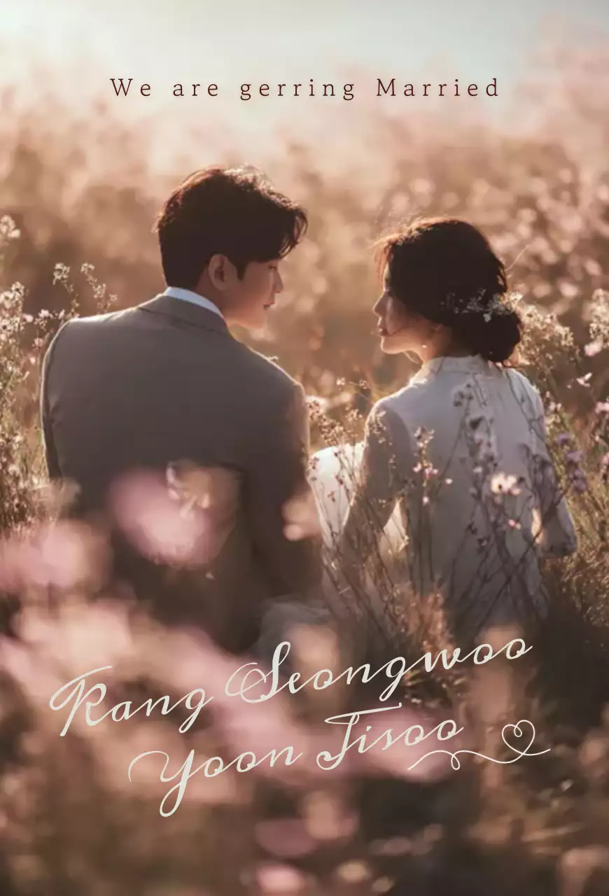 핑크 우아한 결혼 초대장