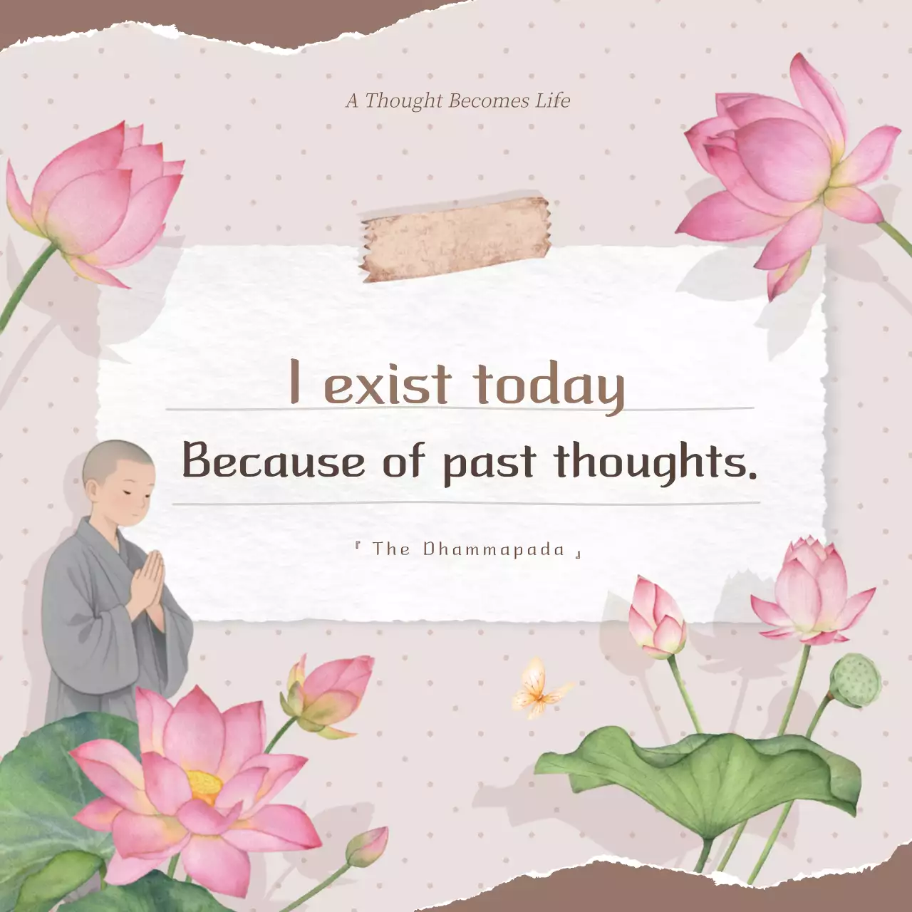 Trích dẫn từ gương Dharma tối giản màu hồng