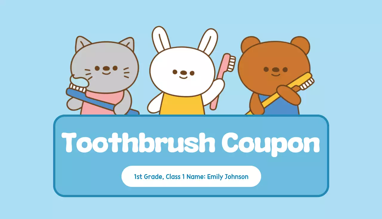 Edukasi Menyikat Gigi Anak-Anak yang Lucu Berwarna Biru Langit