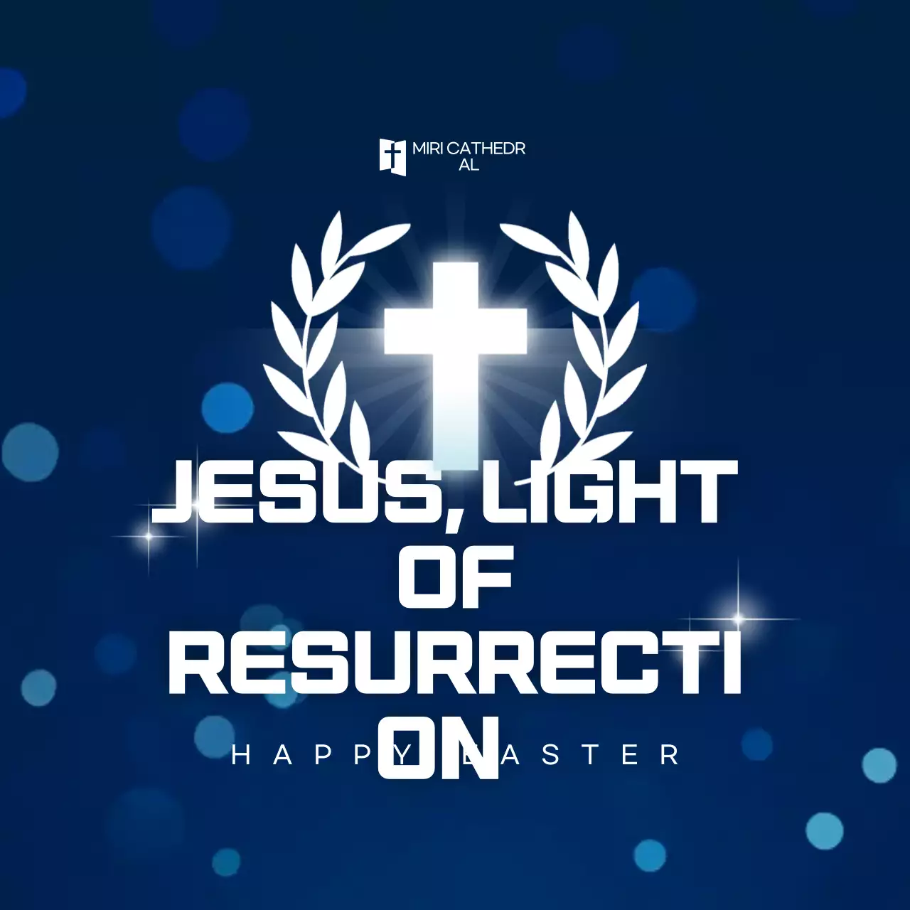 Navy Blue Clean Easter Celebration