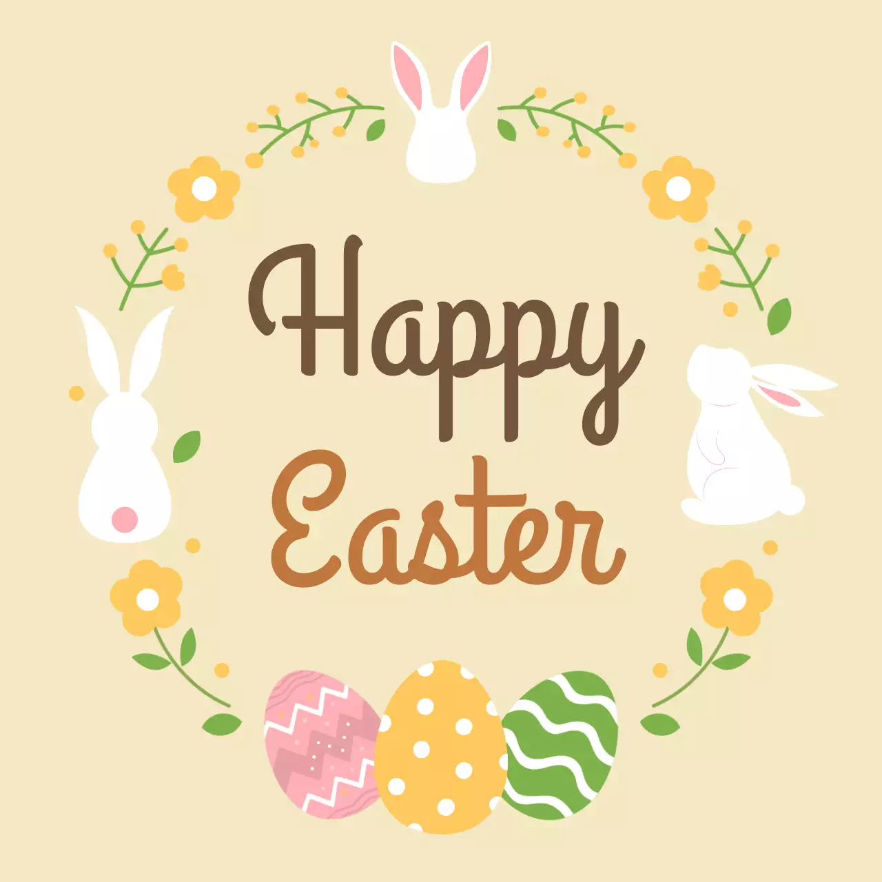 Beige Simple Easter Festival Guide