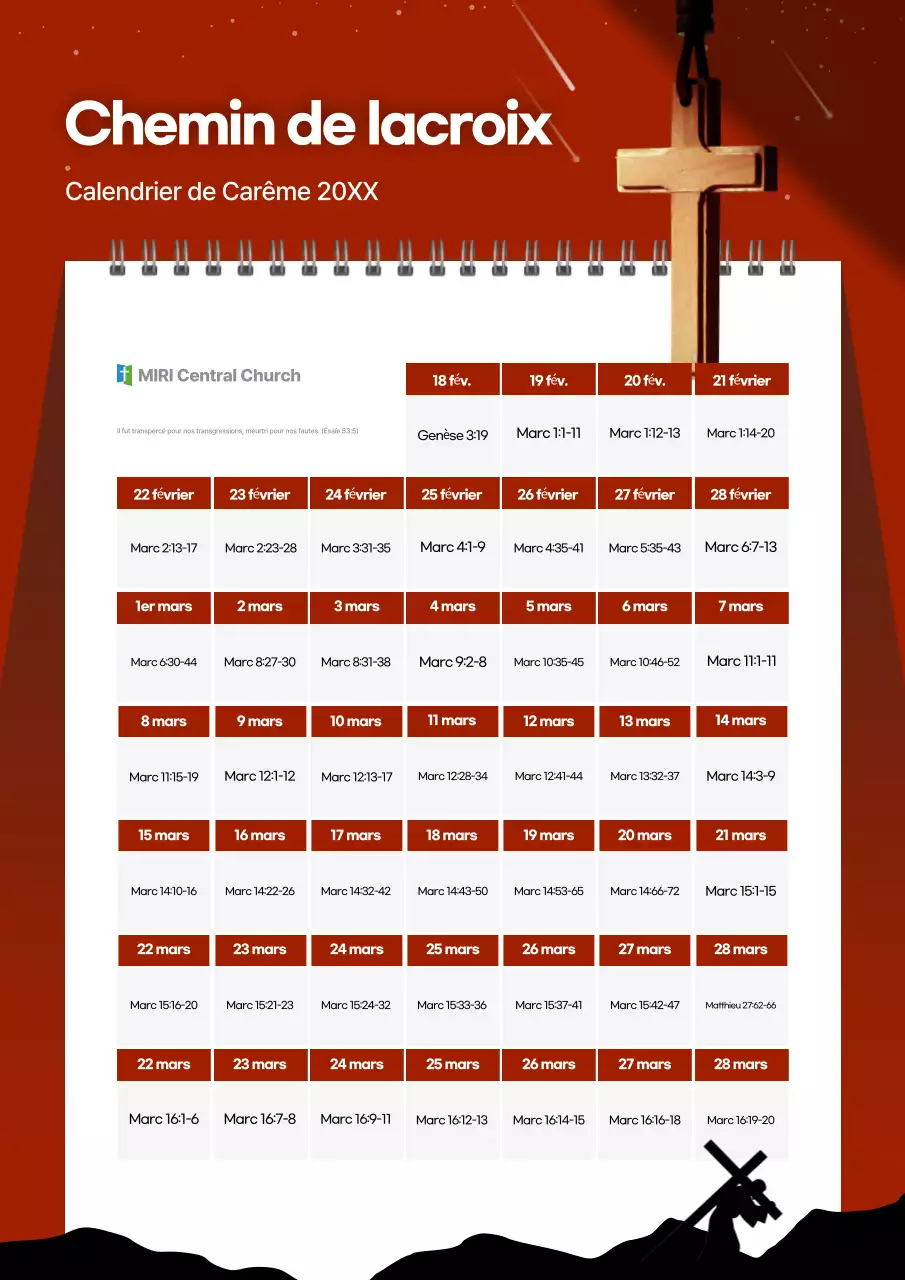 Guide du calendrier dévotionnel simple du Carême d'Orange