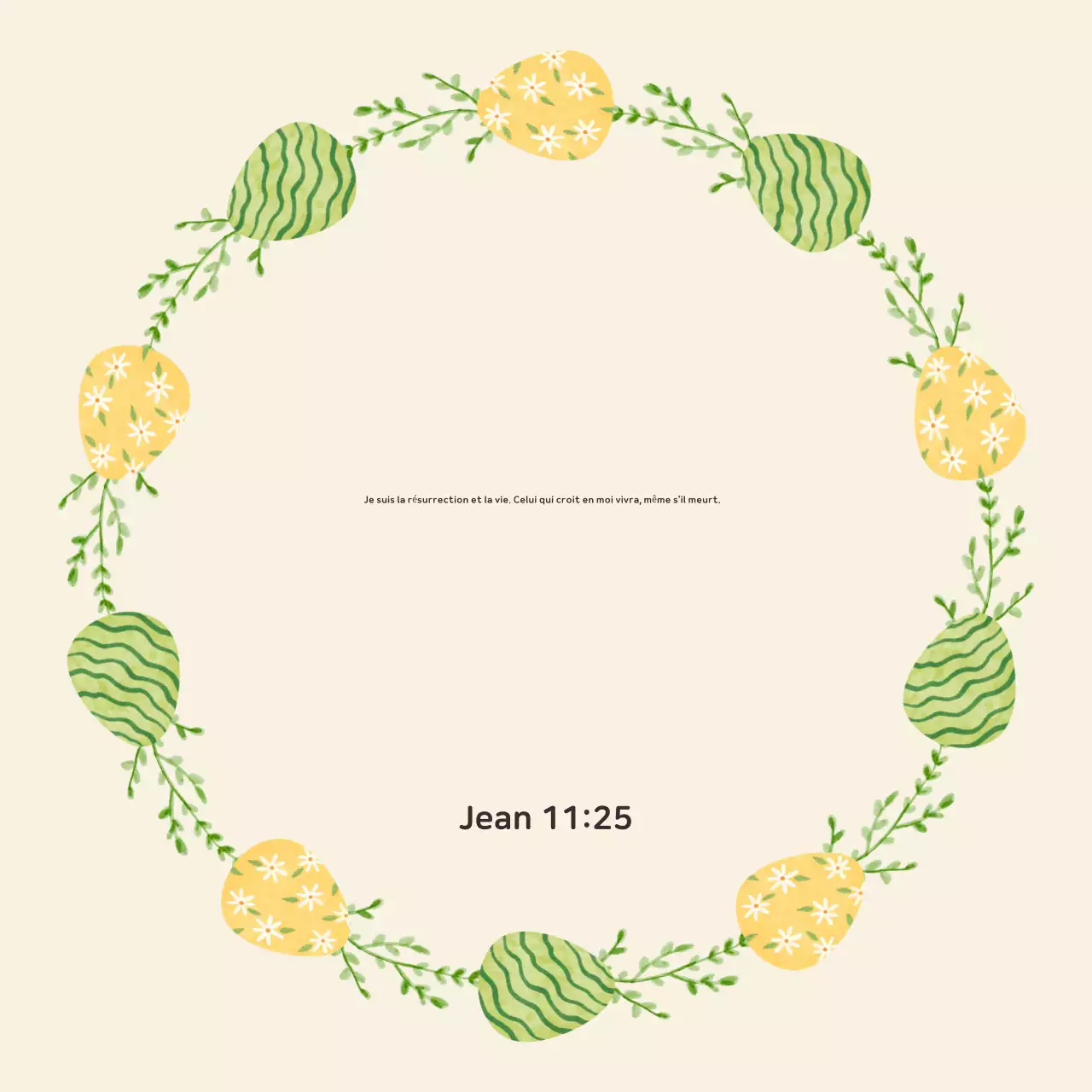 Guide de Pâques simple jaune