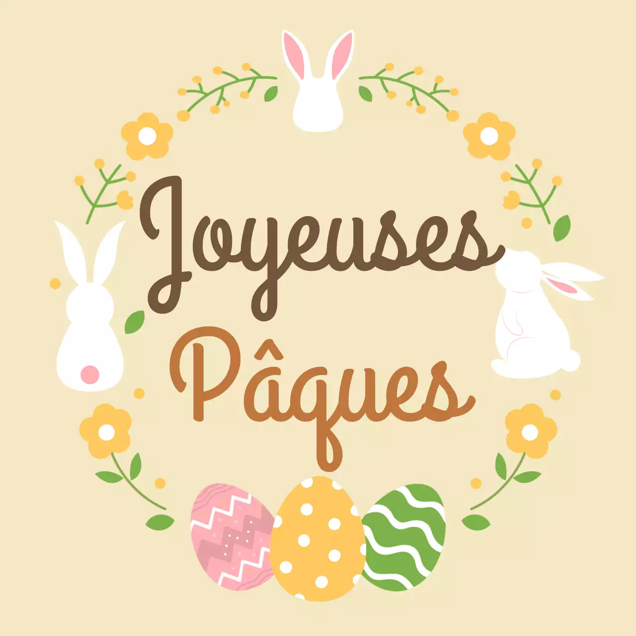 Guide simple beige pour Pâques