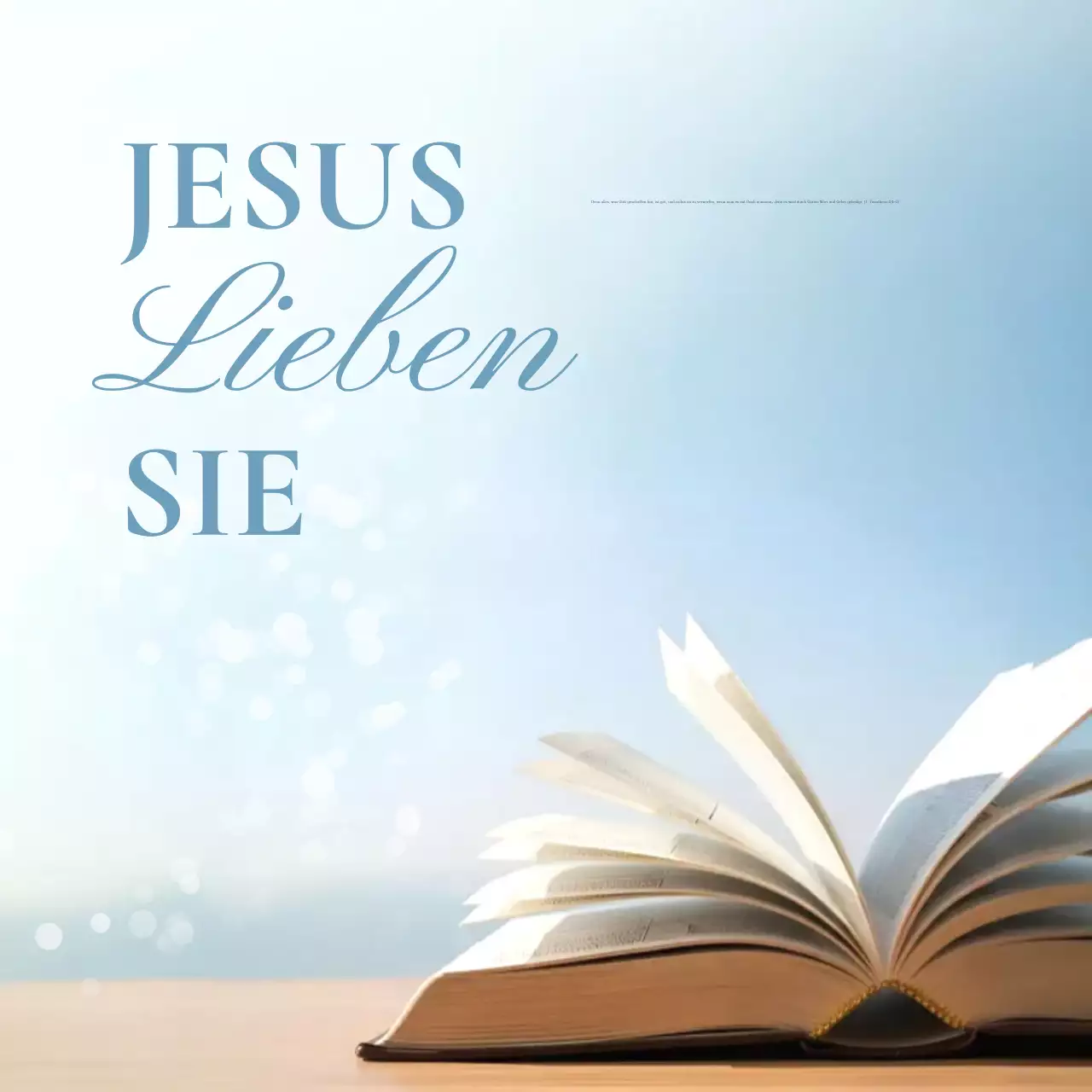 Einfacher christlicher Bibelversführer (Blau)