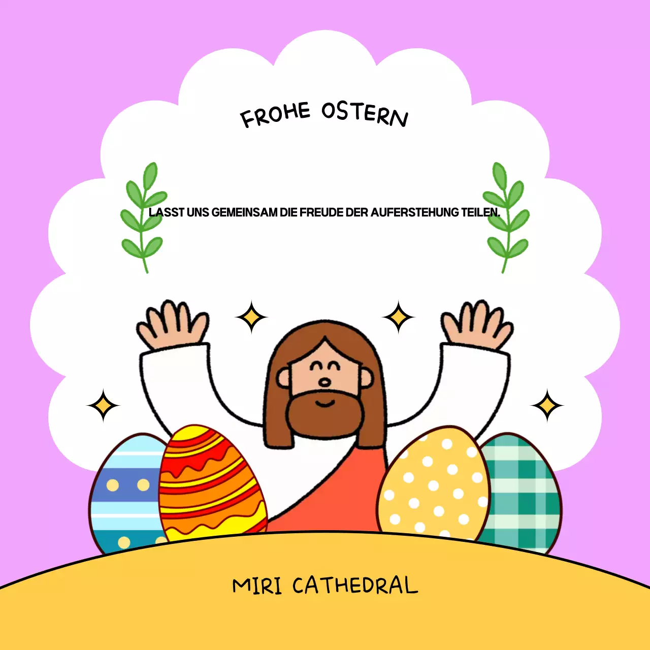 Eine süße und schöne Osterfeier