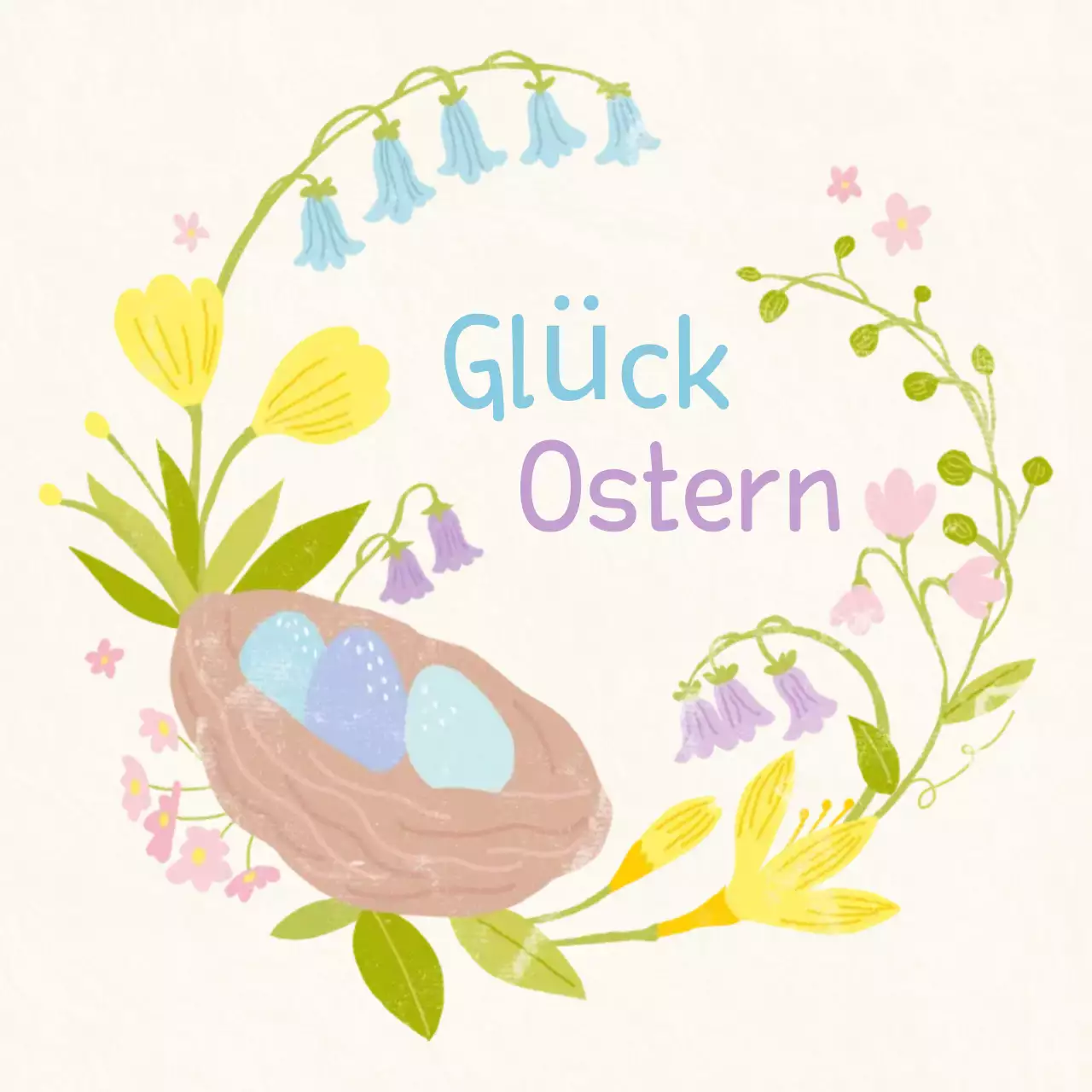 Osterfeier mit gelbem Baby