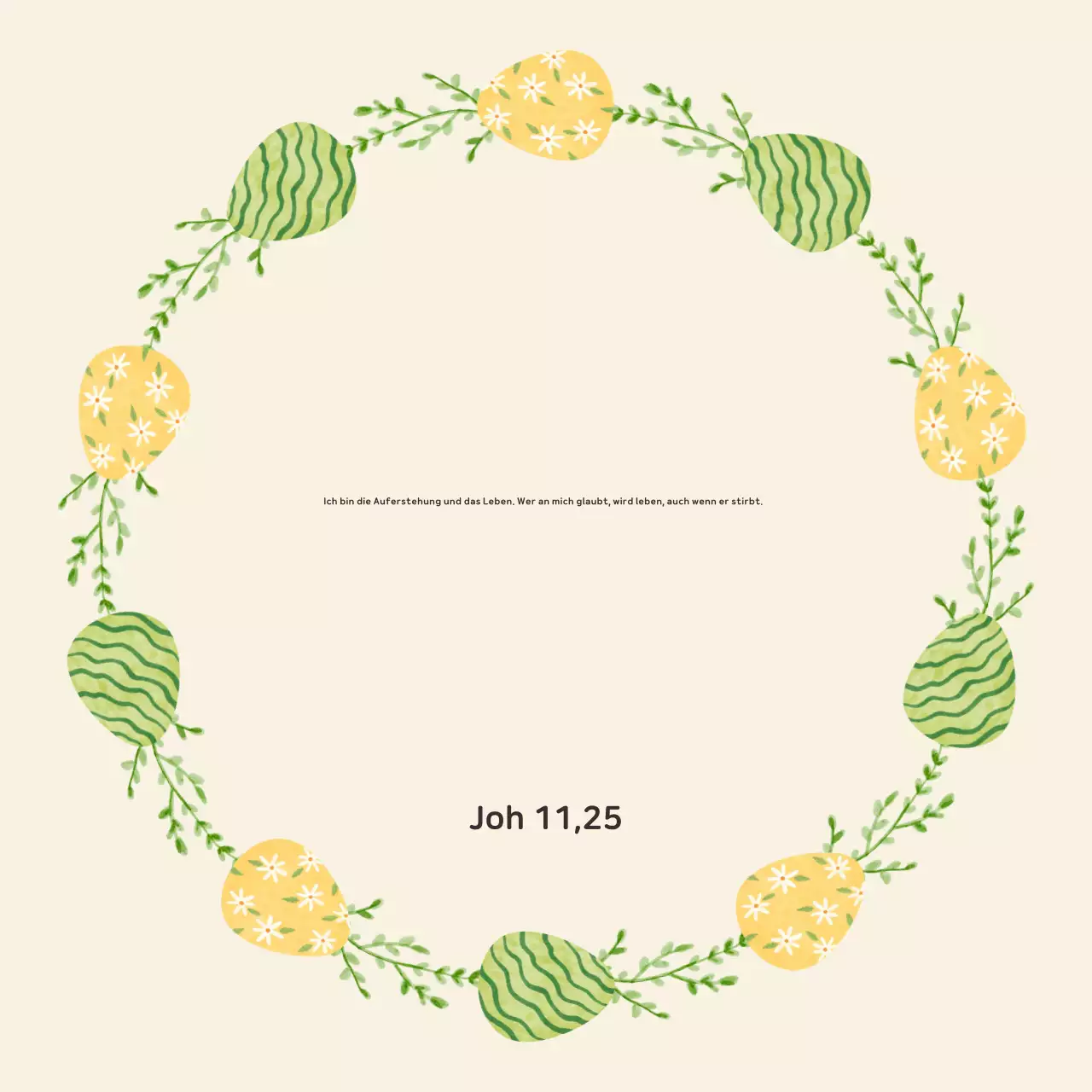 Gelber einfacher Osterleitfaden