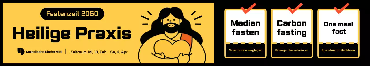 Gelbe, einfache Umweltkampagne