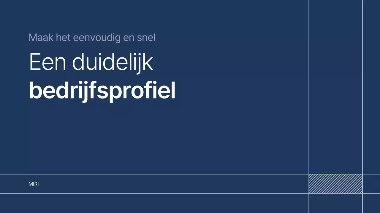 Marineblauwe, nette bedrijfsintroductietekst