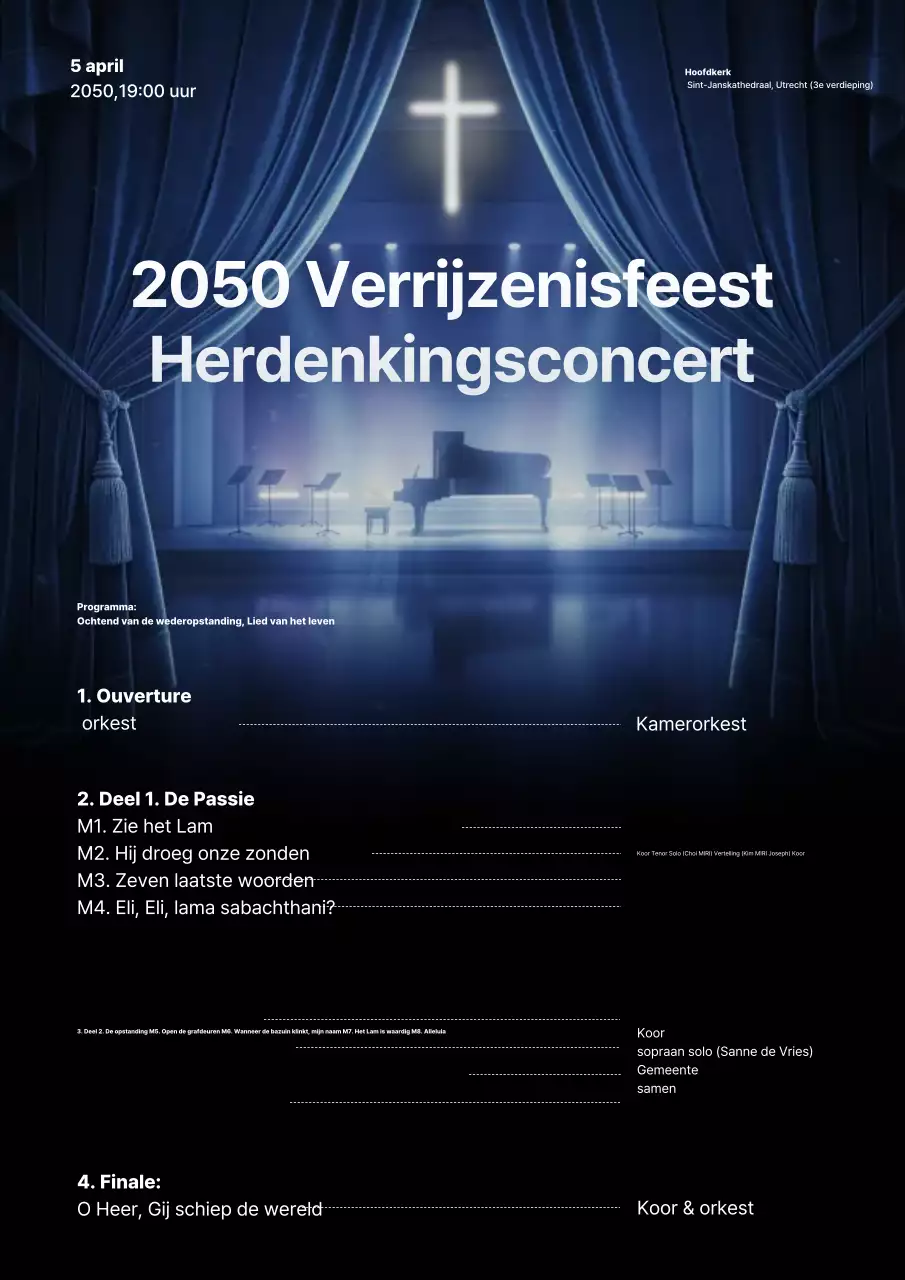 Blue Clean Christian Concertgids