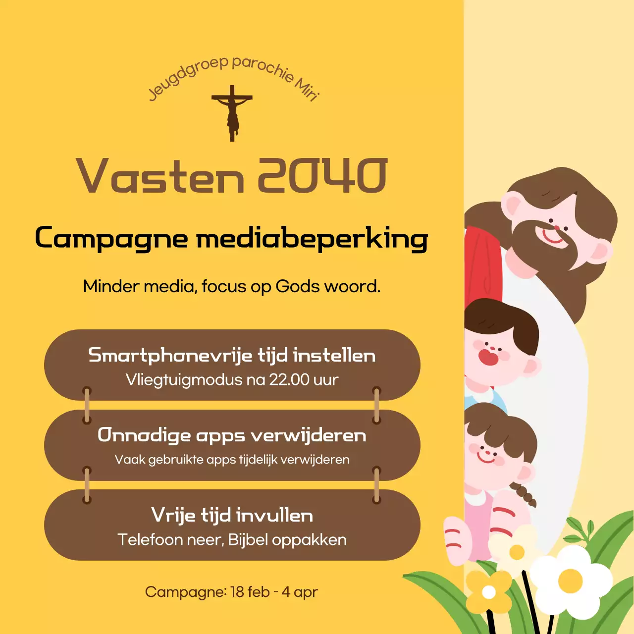 Gids voor de Gele Eenvoudige Vastencampagne