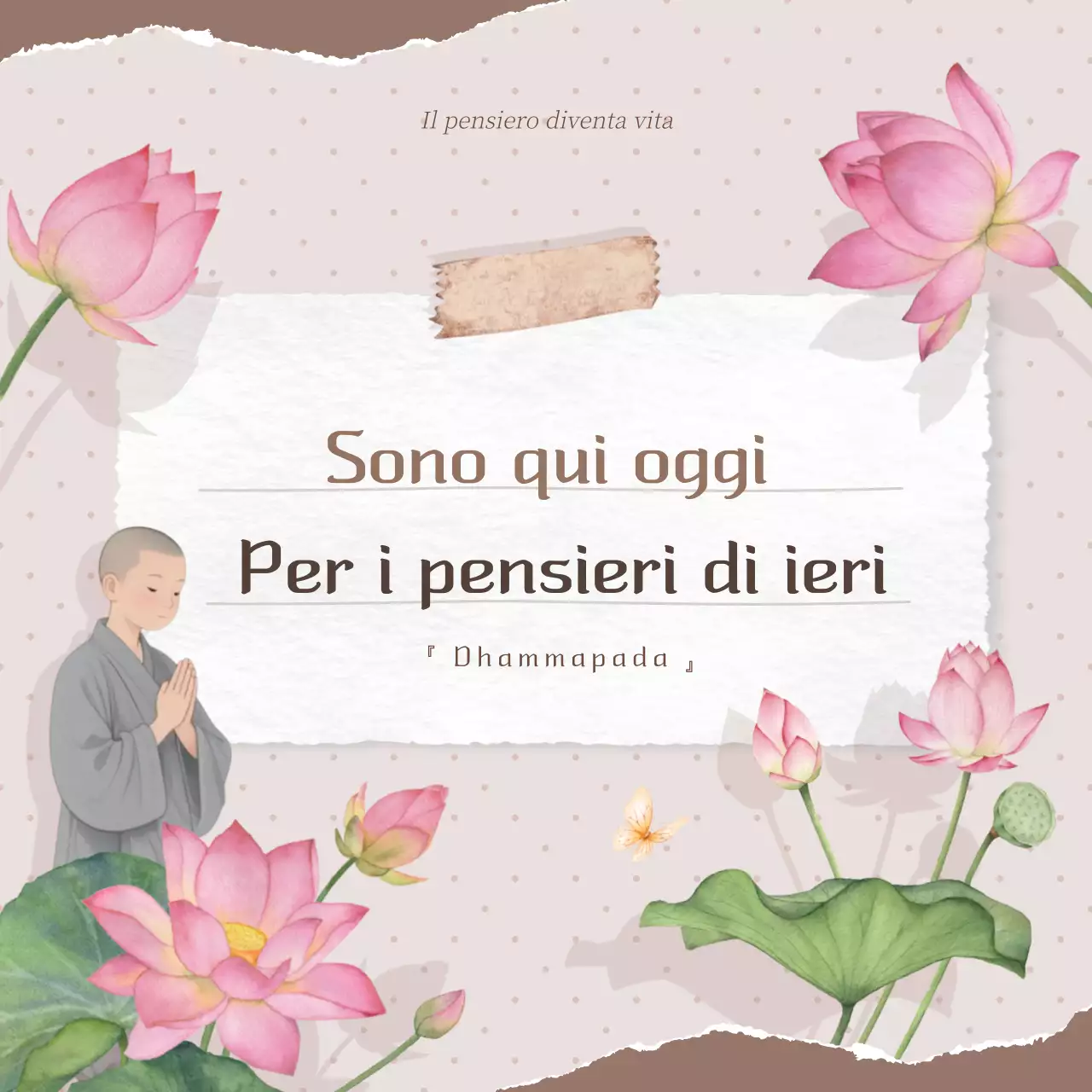 Citazioni sullo specchio minimalista rosa del Dharma