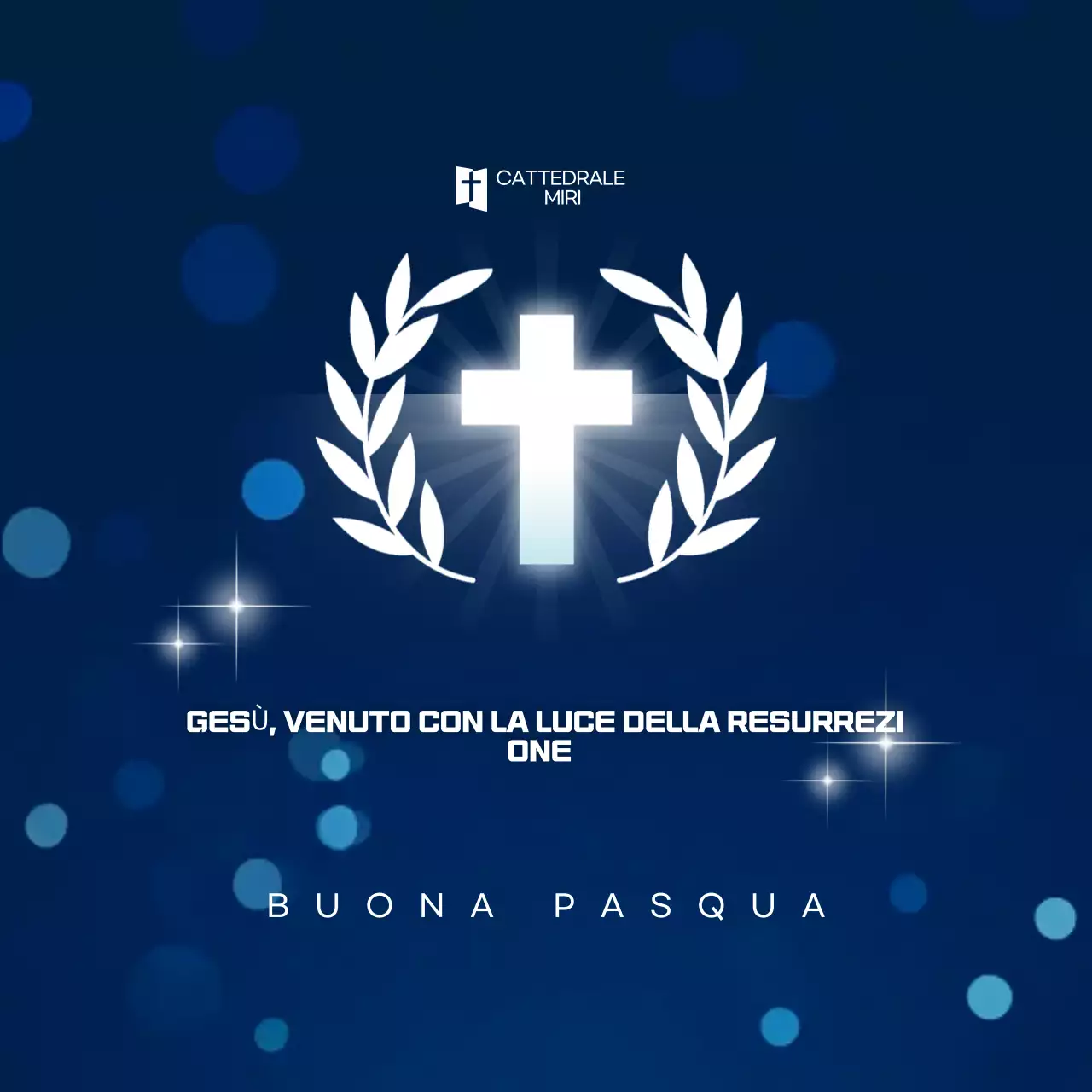 Celebrazione pasquale pulita in blu navy