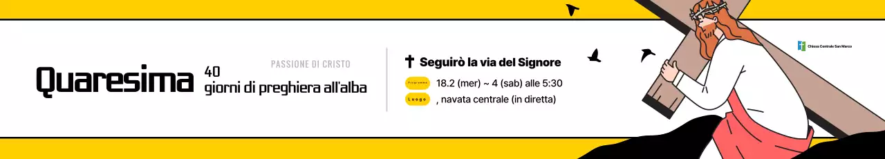 Evento quaresimale giallo pulito