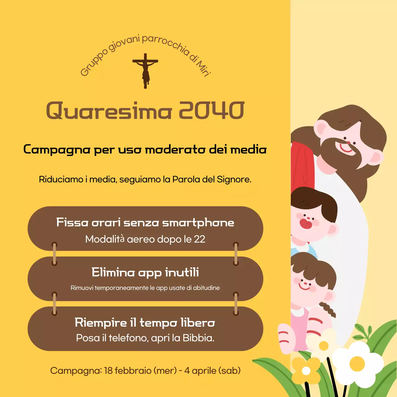 Guida alla campagna di Quaresima semplice in giallo