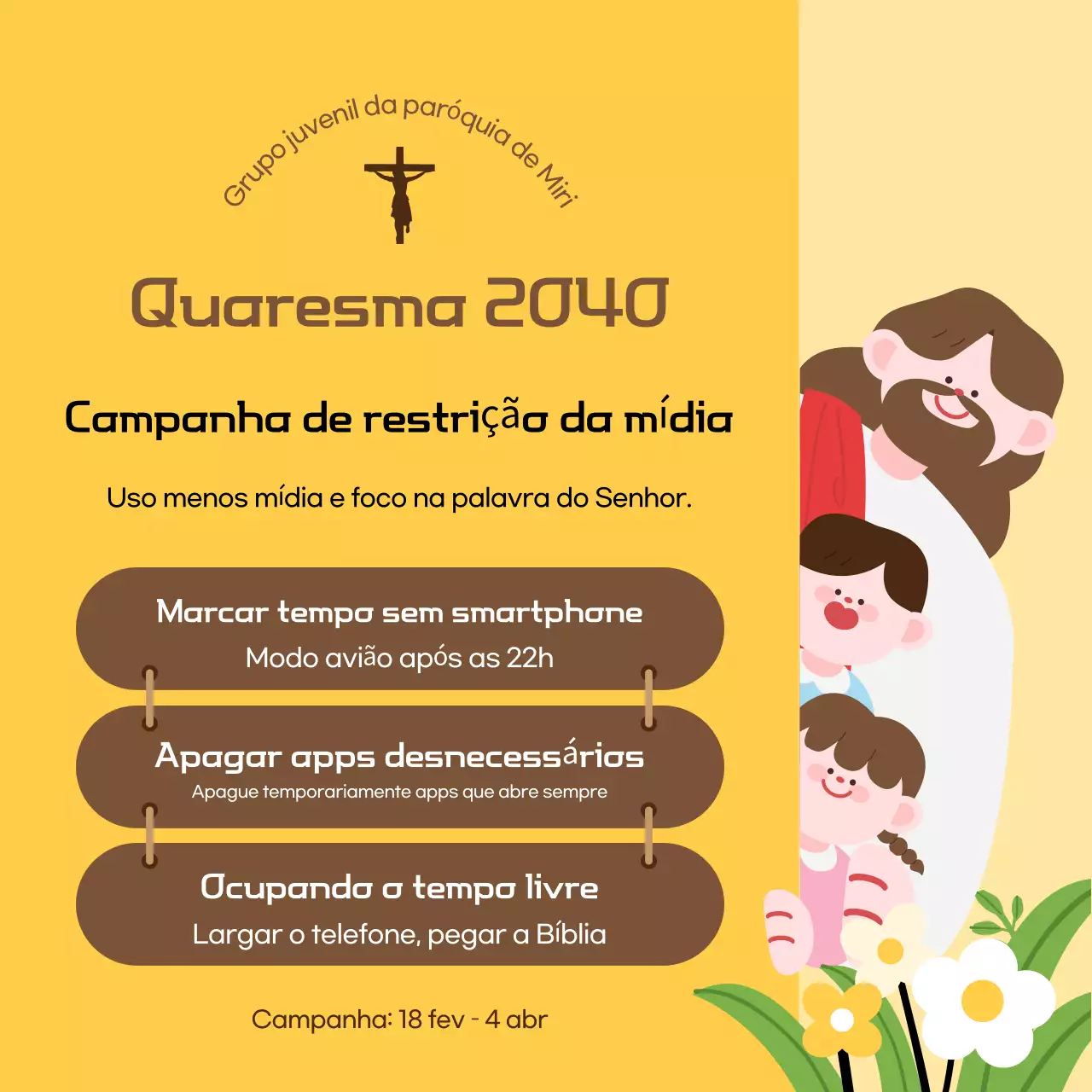 Guia da Campanha Simples Amarela da Quaresma