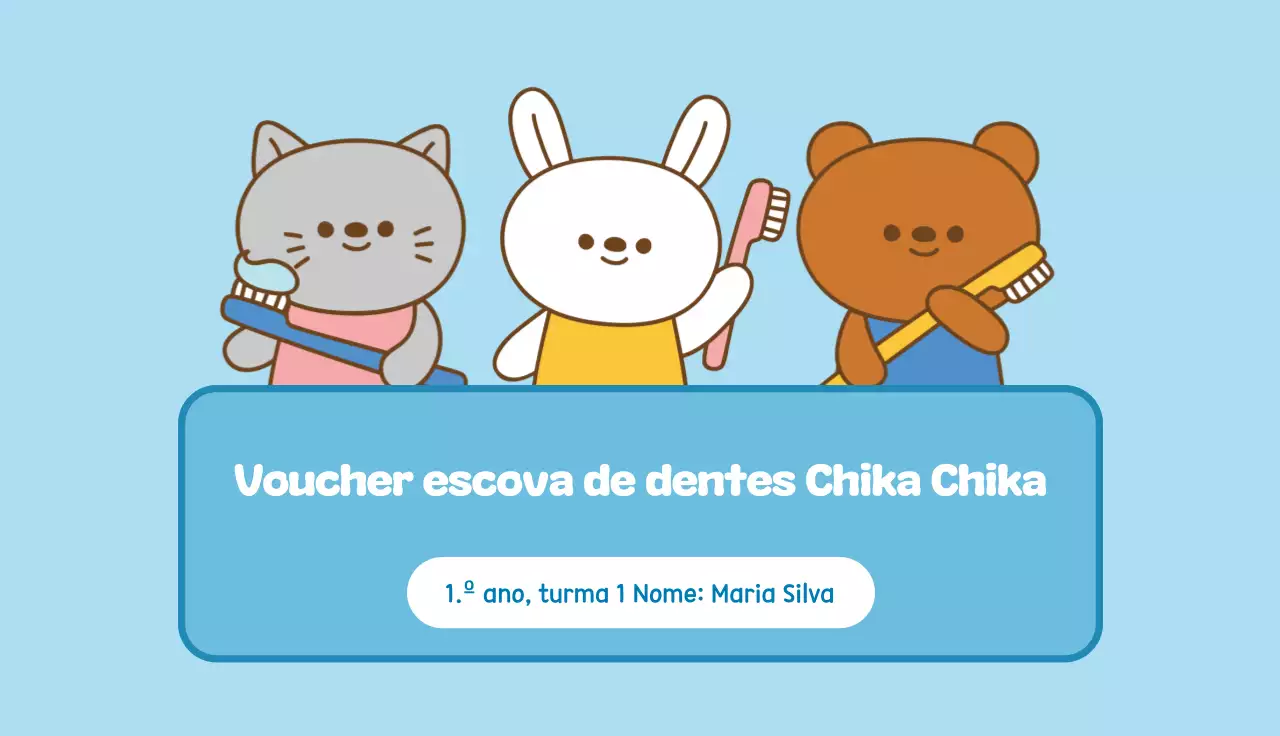Azul Celeste: Kit Educativo Fofo para Escovação de Dentes Infantil