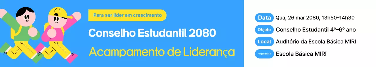 Recrutamento para Autonomia Estudantil Simples Azul